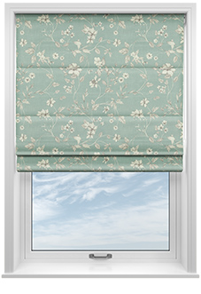 Etched Vine, Eau de Nil - Twist&Fit Roman Blind